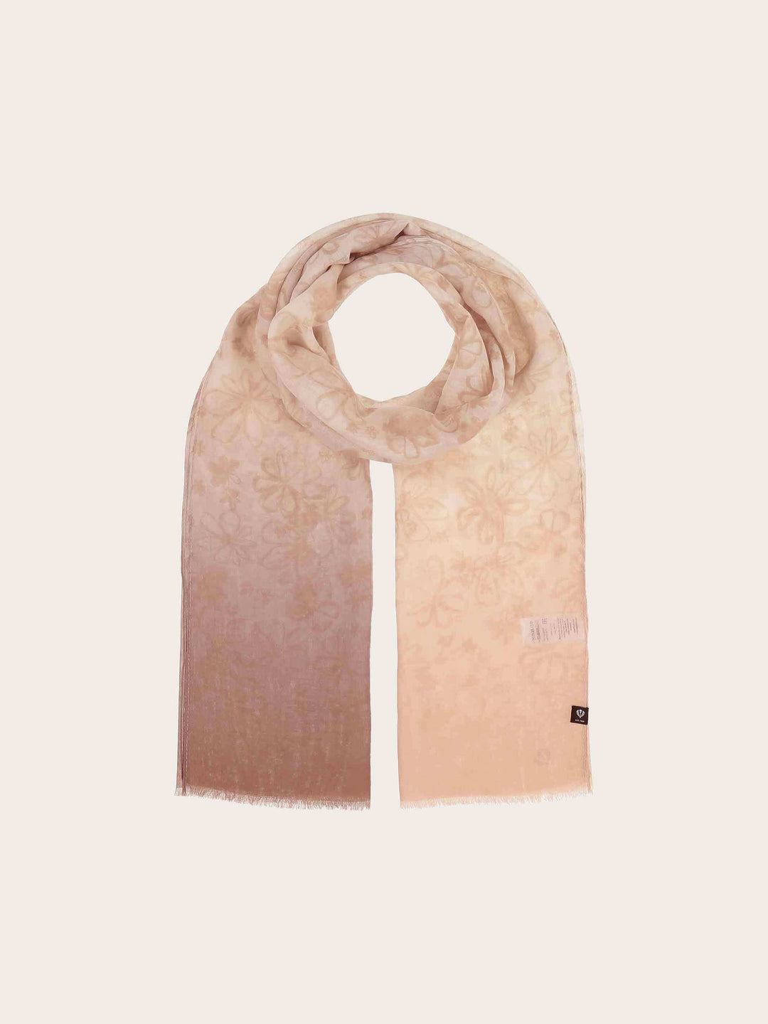 Schal mit Blümchen-Design und Farbverlauf