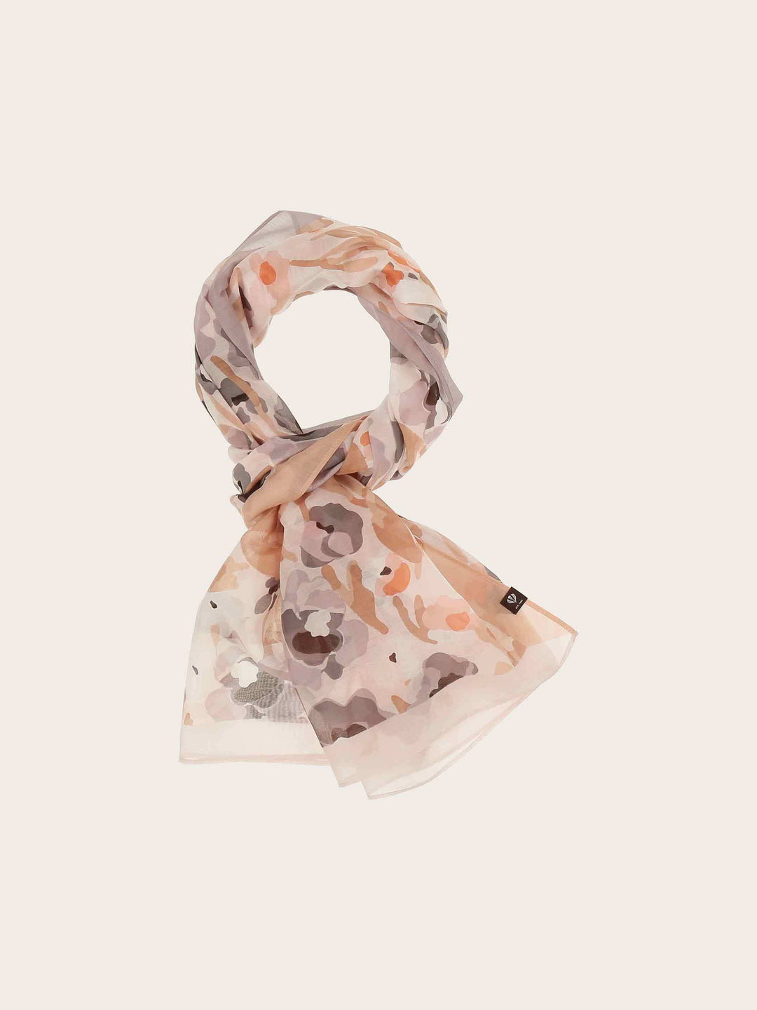 Stola mit Aquarell-Blumen-Design in Seidenmischung