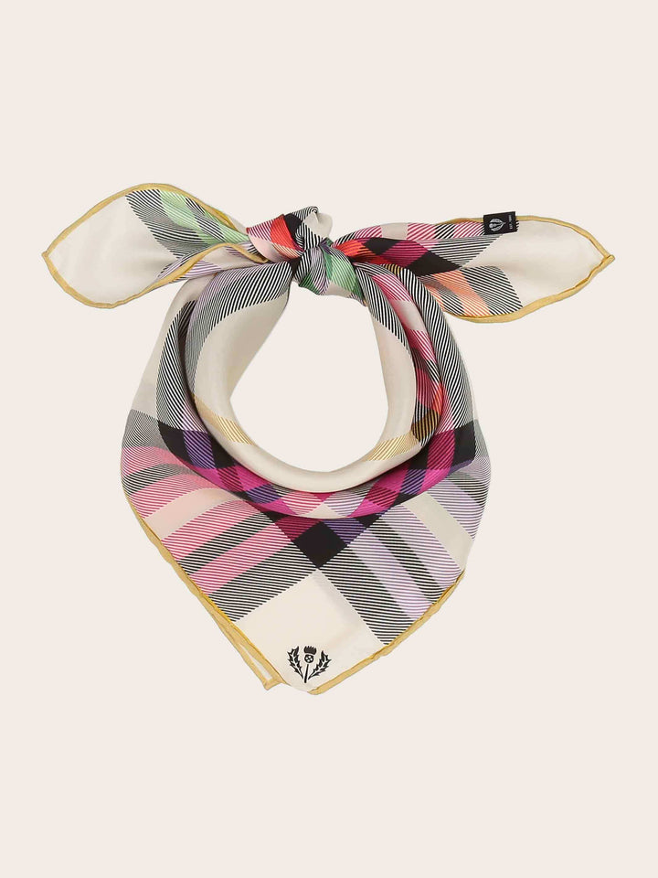 Nickituch mit FRAAS Plaid Karo aus reiner Seide
