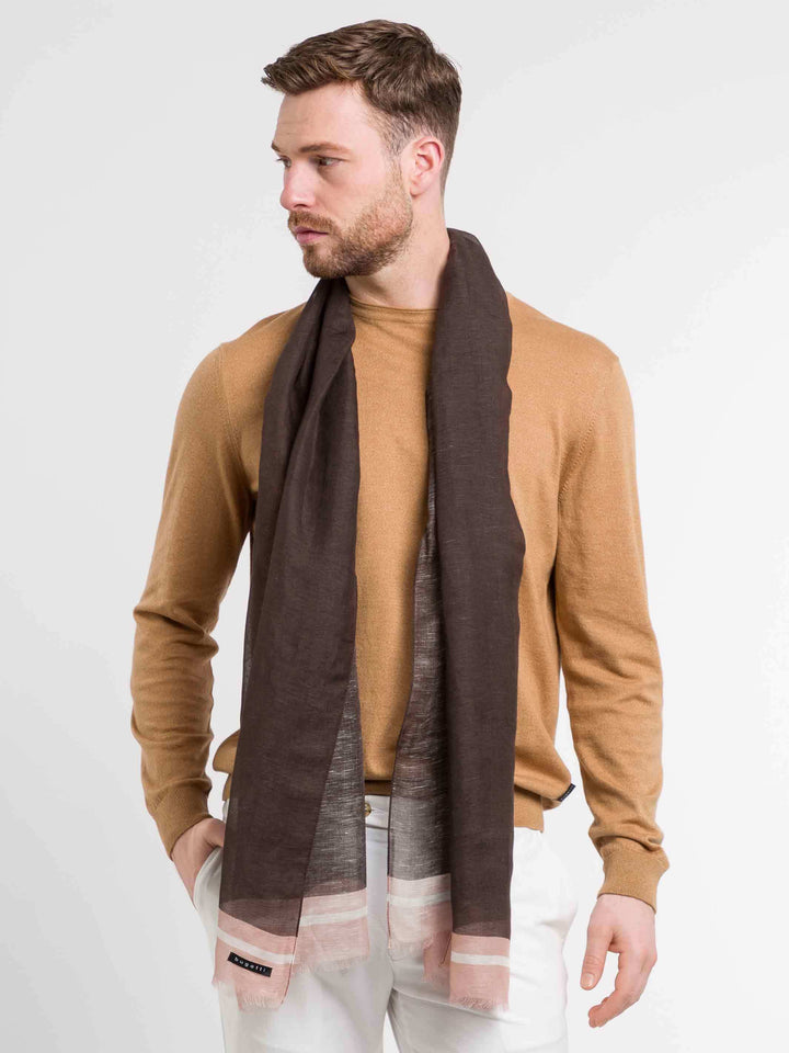 Sportliche bugatti Stola mit farbigen Akzenten in Modalmischung