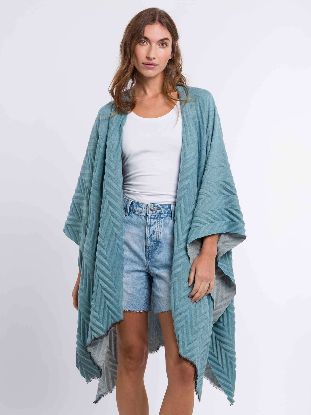 Plissierter Damen Poncho