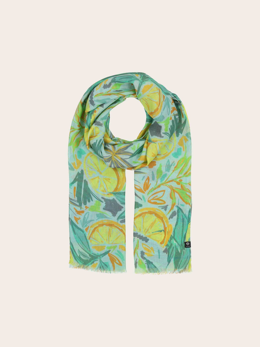 Sustainability Collection - Schal mit tropischem Pflanzen-Design aus Viskose