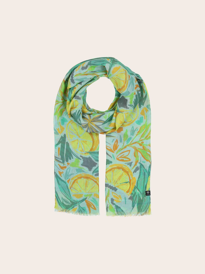 Sustainability Collection - Schal mit tropischem Pflanzen-Design aus Viskose