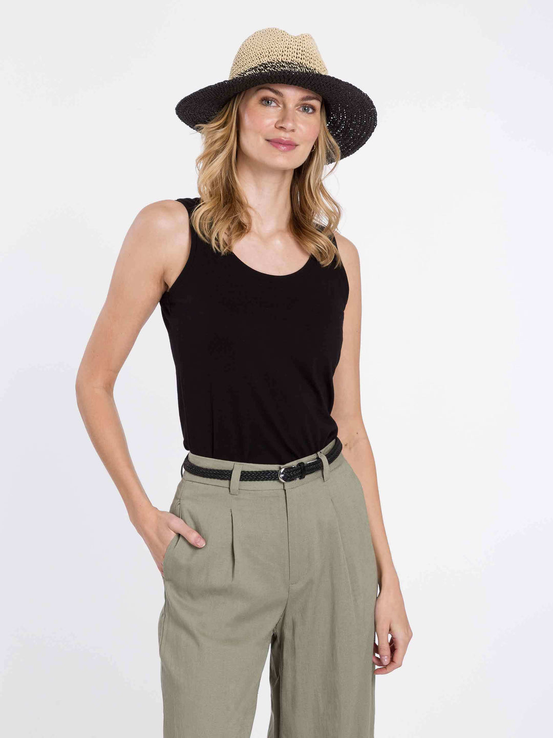 Zweifarbiger Loevenich Fedora aus Papier