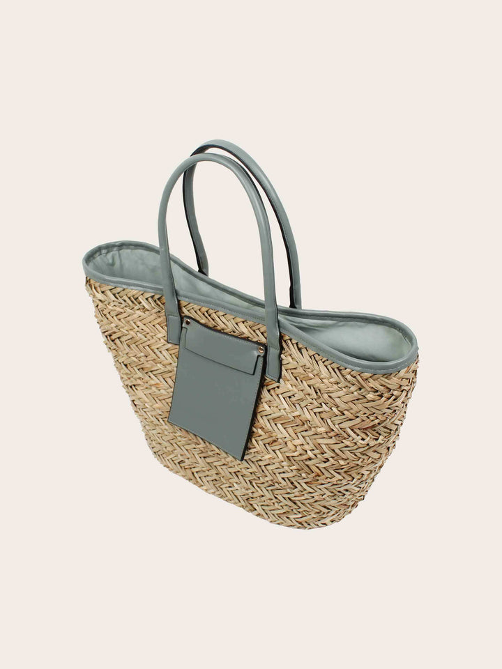 Stylische Loevenich Tasche aus Seegras mit Magnet-Verschluss