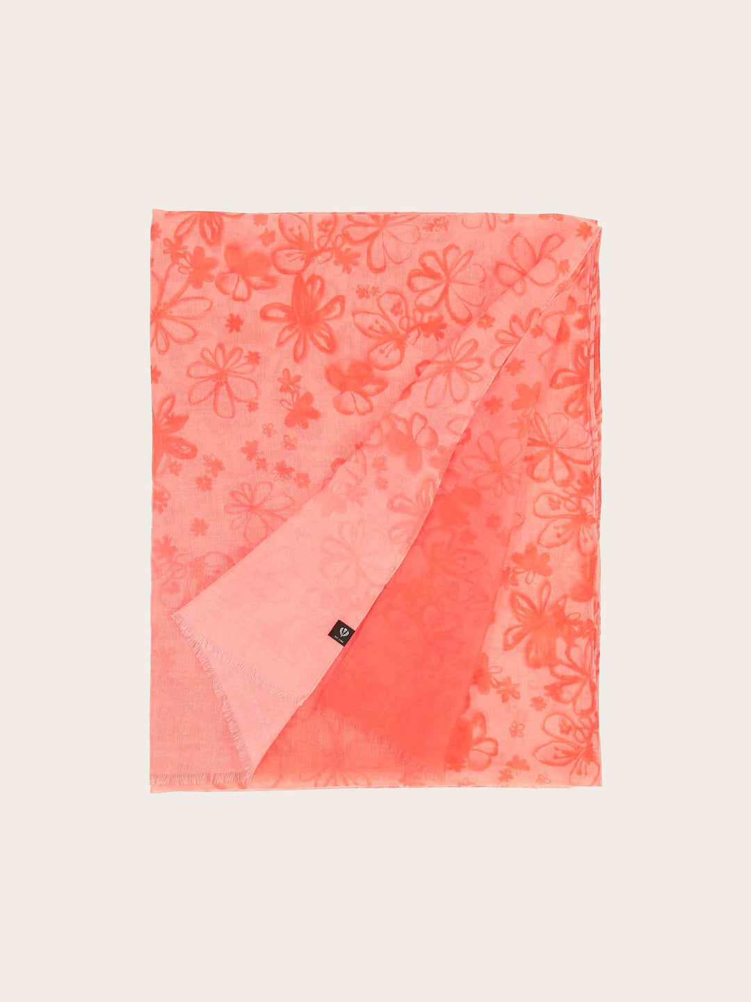 Sustainability Collection - Schal mit Blümchen-Design und Farbverlauf