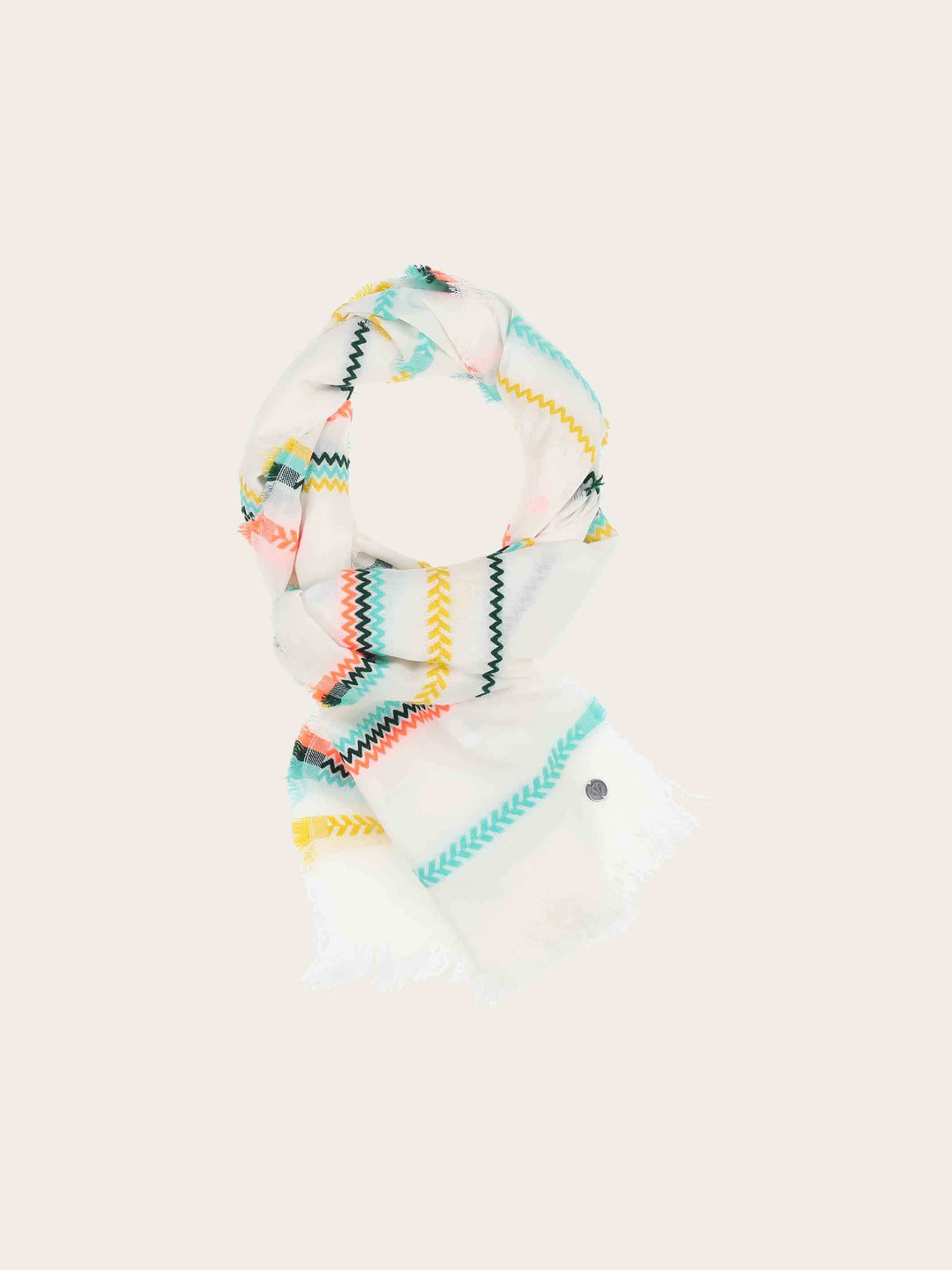 Gestreifter Schal in Baumwollmischung