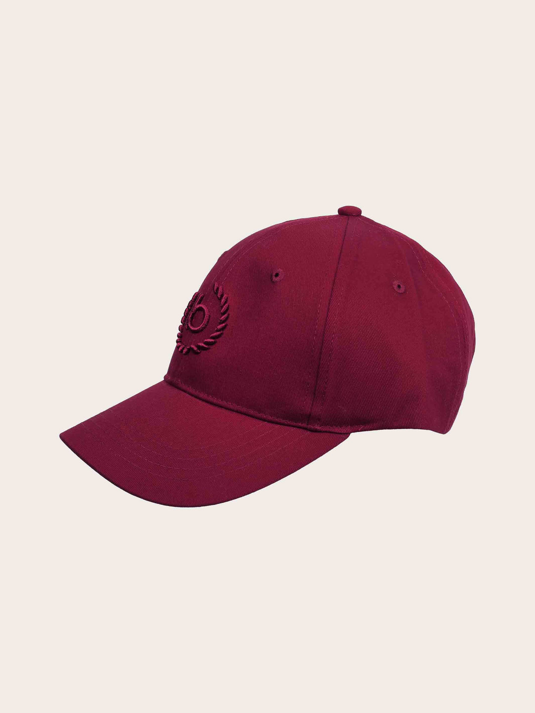 Einfarbige Baseballkappe mit gesticktem bugatti-Logo