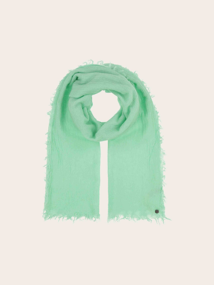 Einfarbige Wollstola mit Fransen