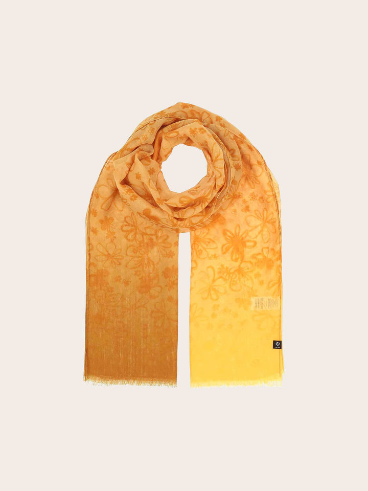 Sustainability Collection - Schal mit Blümchen-Design und Farbverlauf