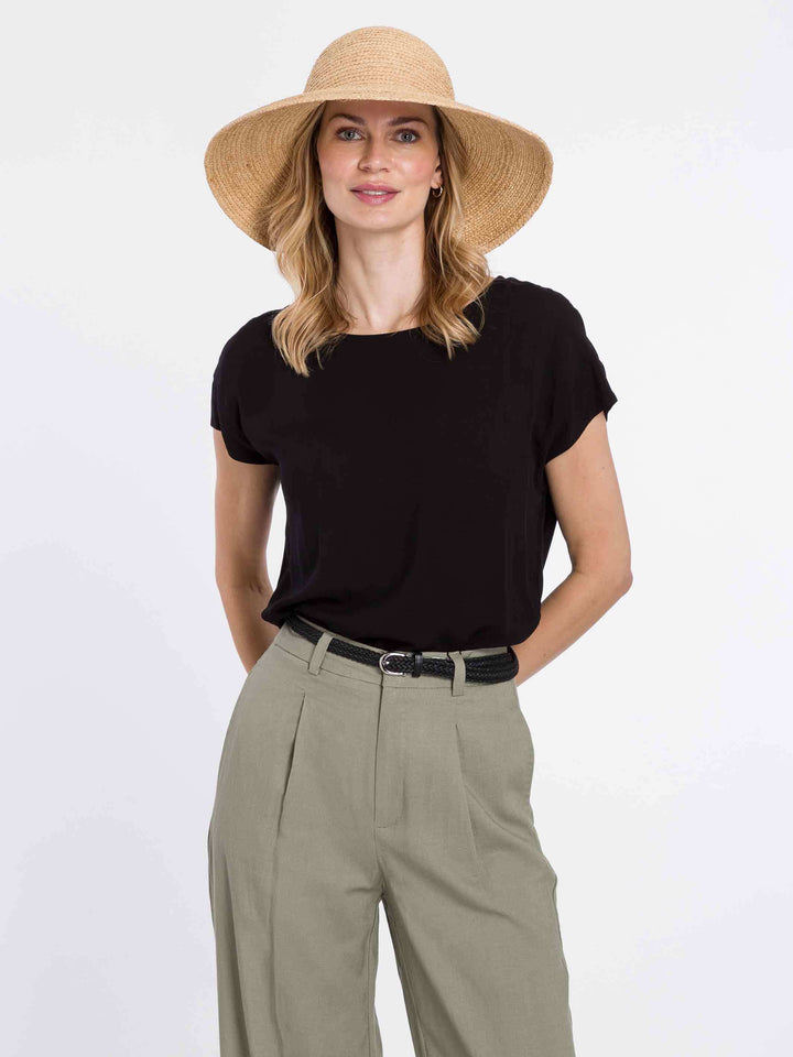 Stylischer Loevenich Strohhut mit großer Schleife