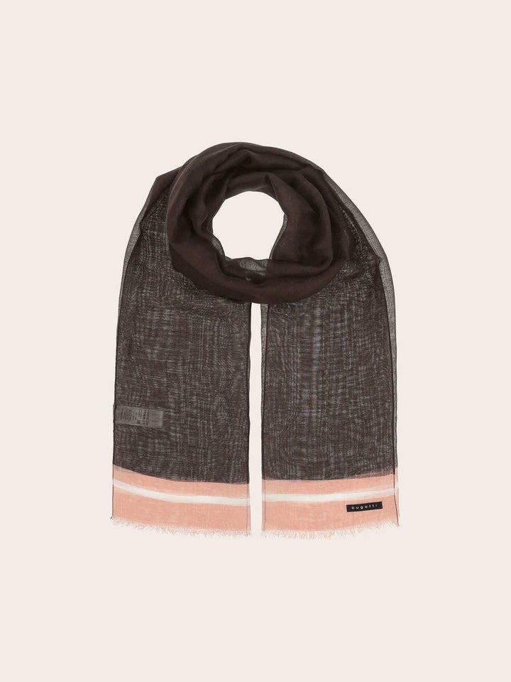 Sportliche bugatti Stola mit farbigen Akzenten in Modalmischung