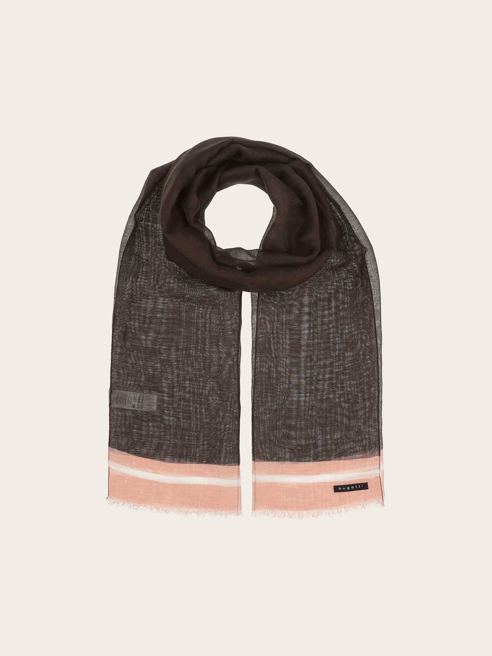 Sportliche bugatti Stola mit farbigen Akzenten in Modalmischung
