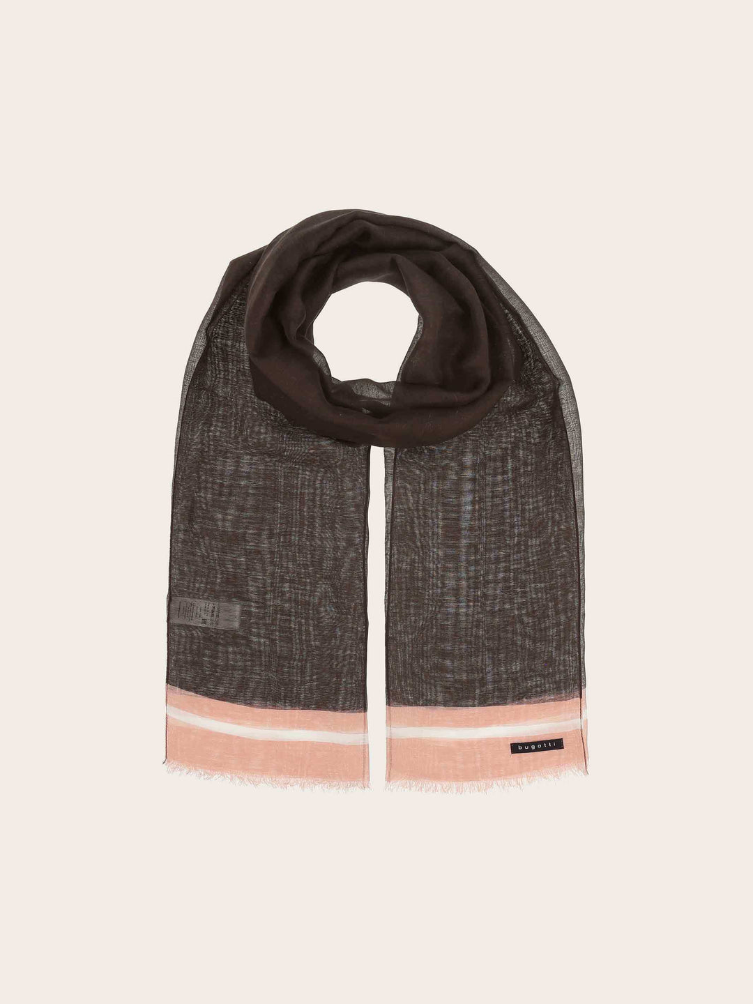 Sportliche bugatti Stola mit farbigen Akzenten in Modalmischung