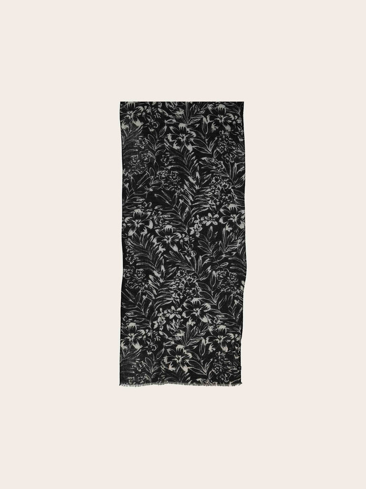 Sustainability Collection - Eleganter Schal mit tropischem Blumen-Design