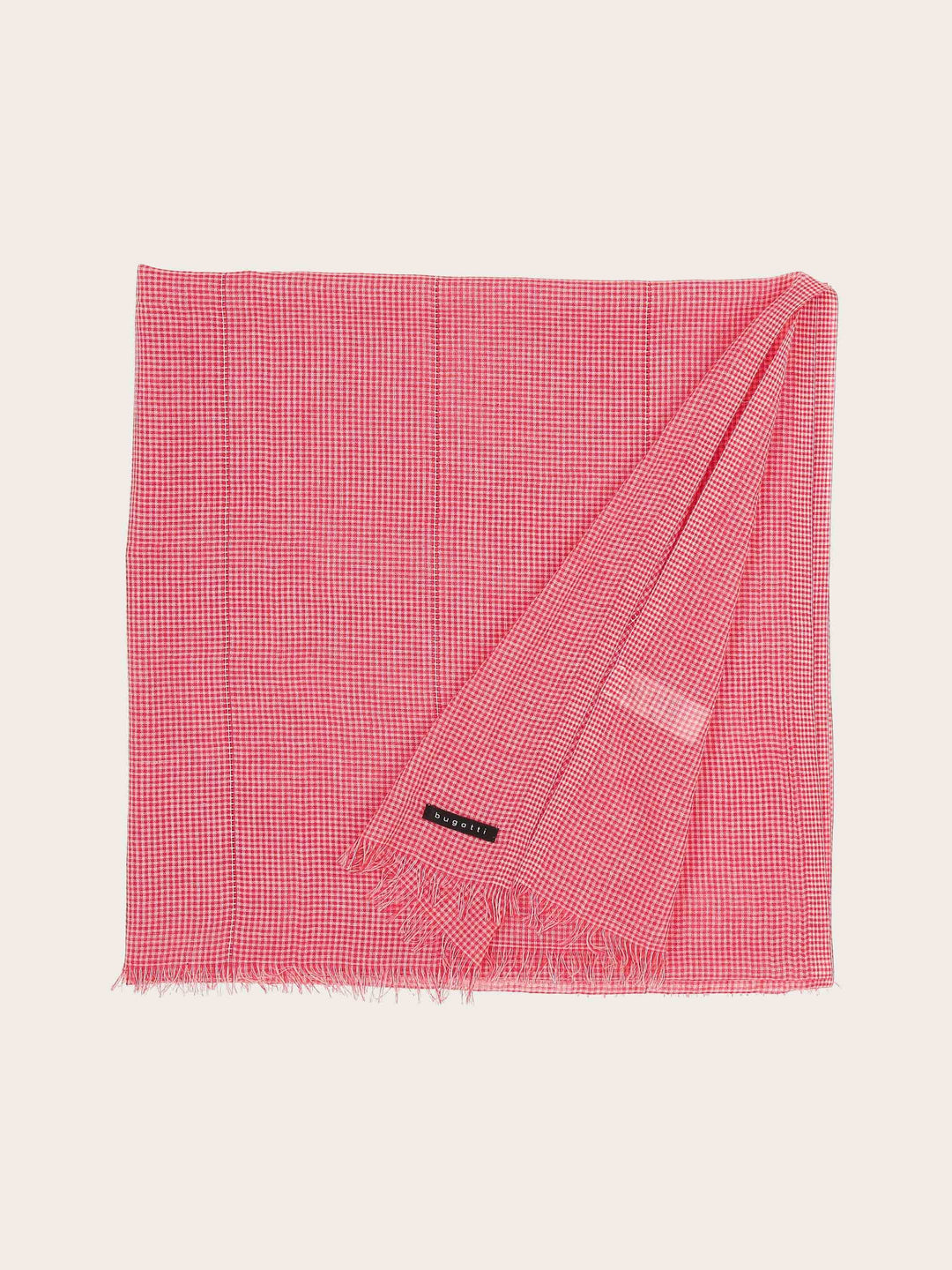 Sportliche bugatti Stola mit Boxkaro in Leinenmischung