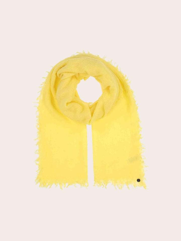 Einfarbige Wollstola mit Fransen