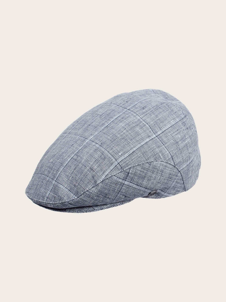 Karierte bugatti Schirmmütze in Leinenmischung