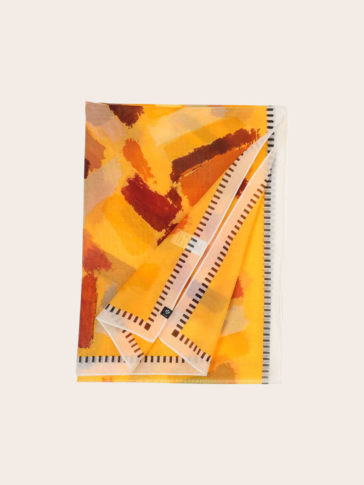 Stola mit Streifen-Design in Seidenmischung