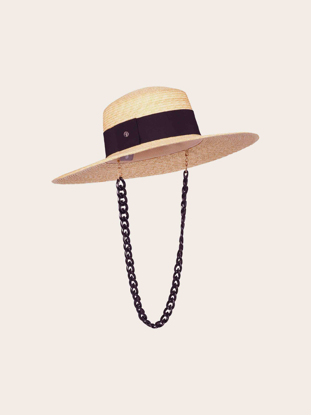 Stylischer Loevenich Strohhut mit abnehmbarem Kettenband