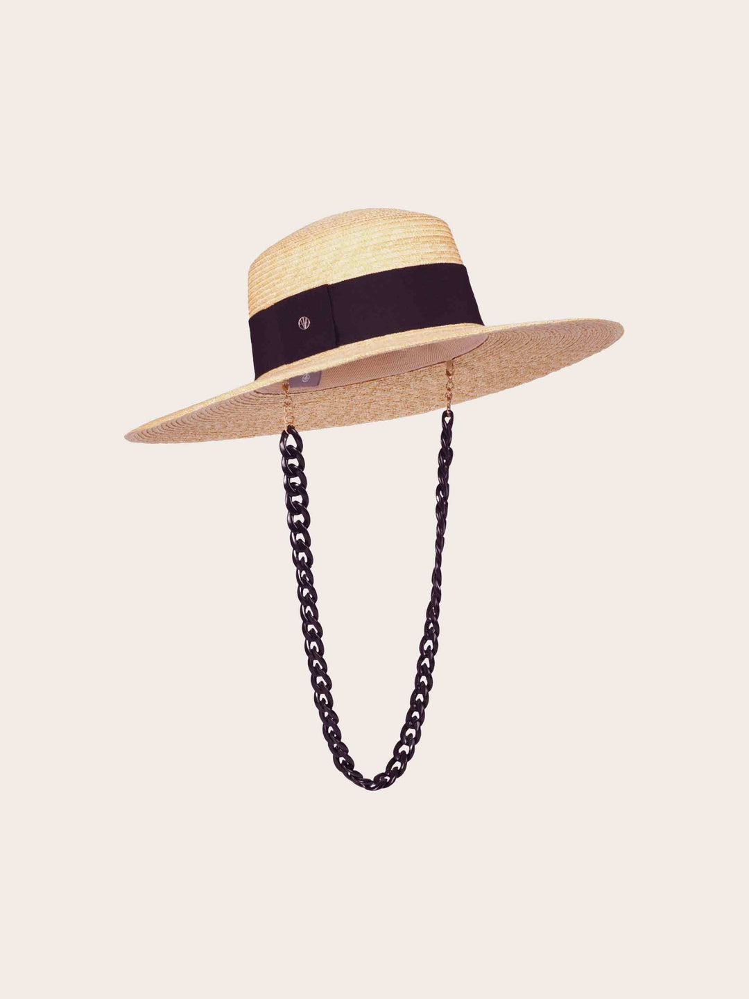 Stylischer Loevenich Strohhut mit abnehmbarem Kettenband