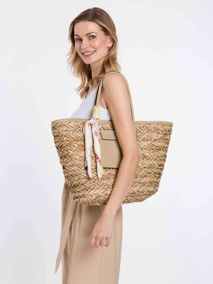 Stylische Loevenich Tasche aus Seegras mit Magnet-Verschluss