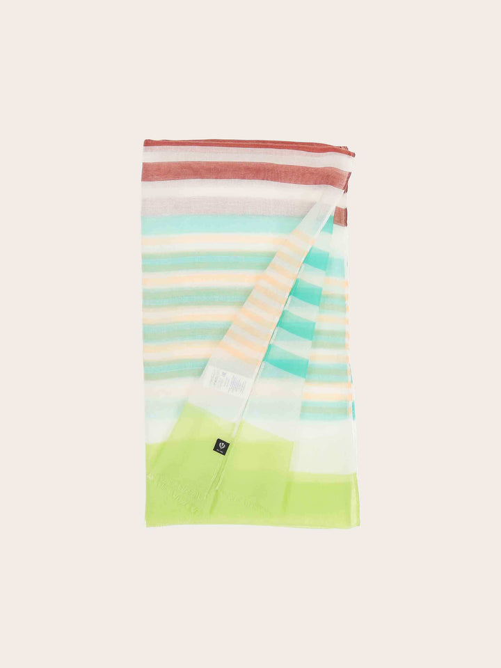 Sustainability Collection - Schal im bunten Streifen-Design