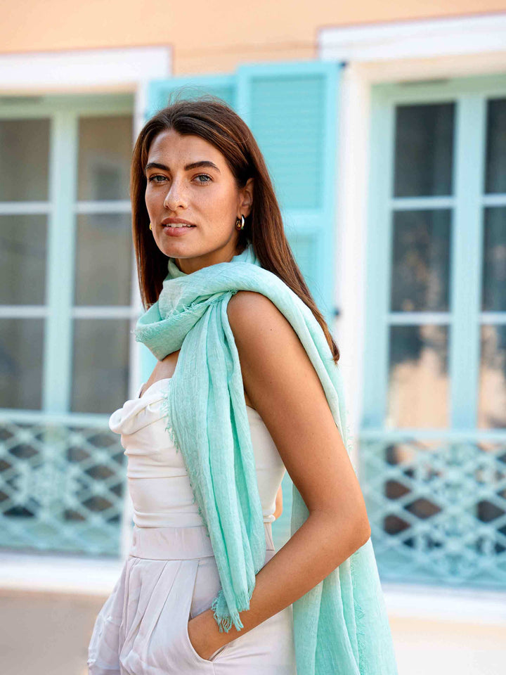 Einfarbige Stola in Viskosemischung