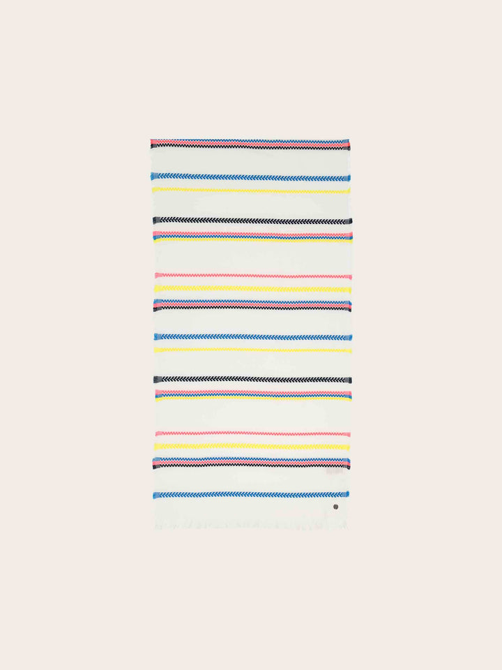 Gestreifter Schal in Baumwollmischung