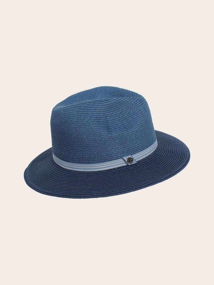 Loevenich Fedora aus Papier mit andersfarbiger Krempe