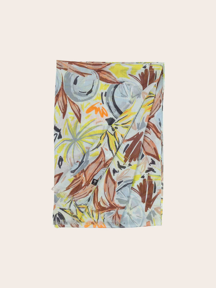 Sustainability Collection - Schal mit tropischem Pflanzen-Design aus Viskose