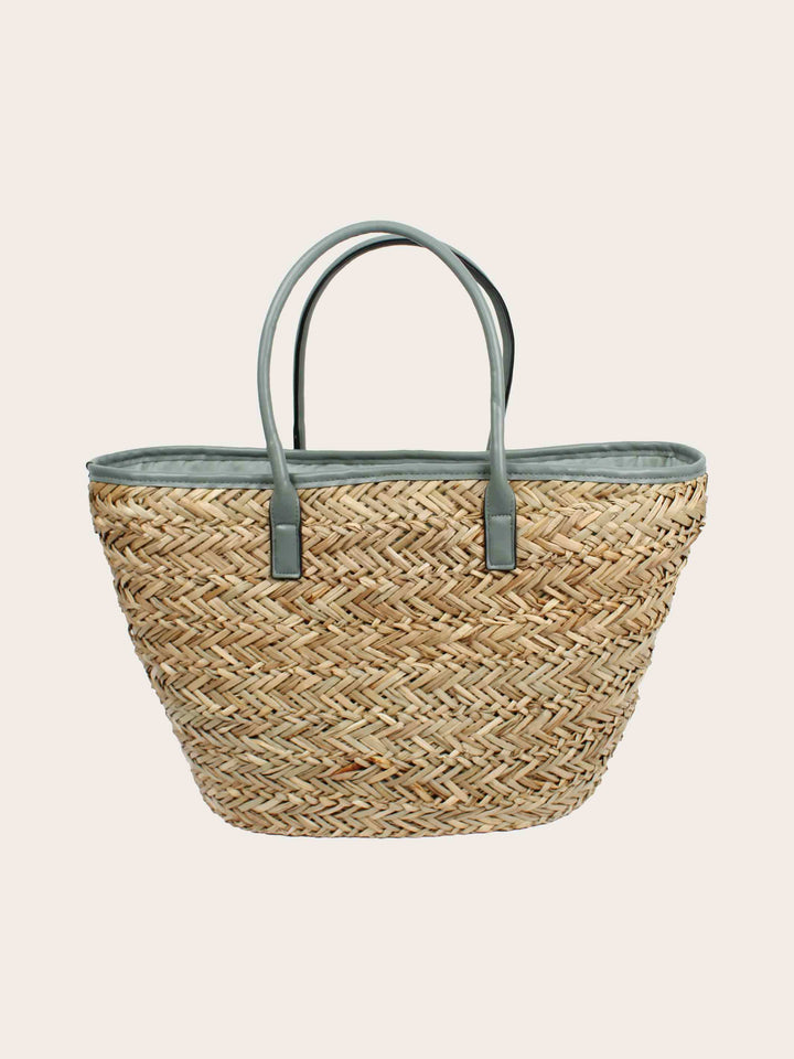 Stylische Loevenich Tasche aus Seegras mit Magnet-Verschluss