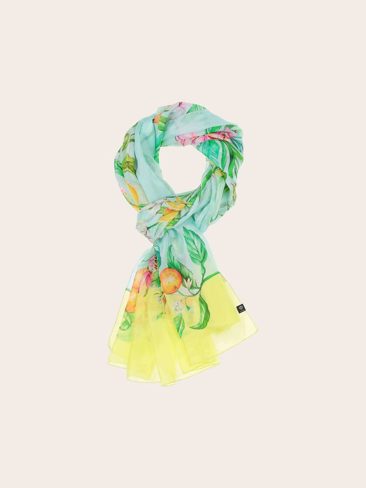 XL Seiden-Stola mit Dschungel Design
