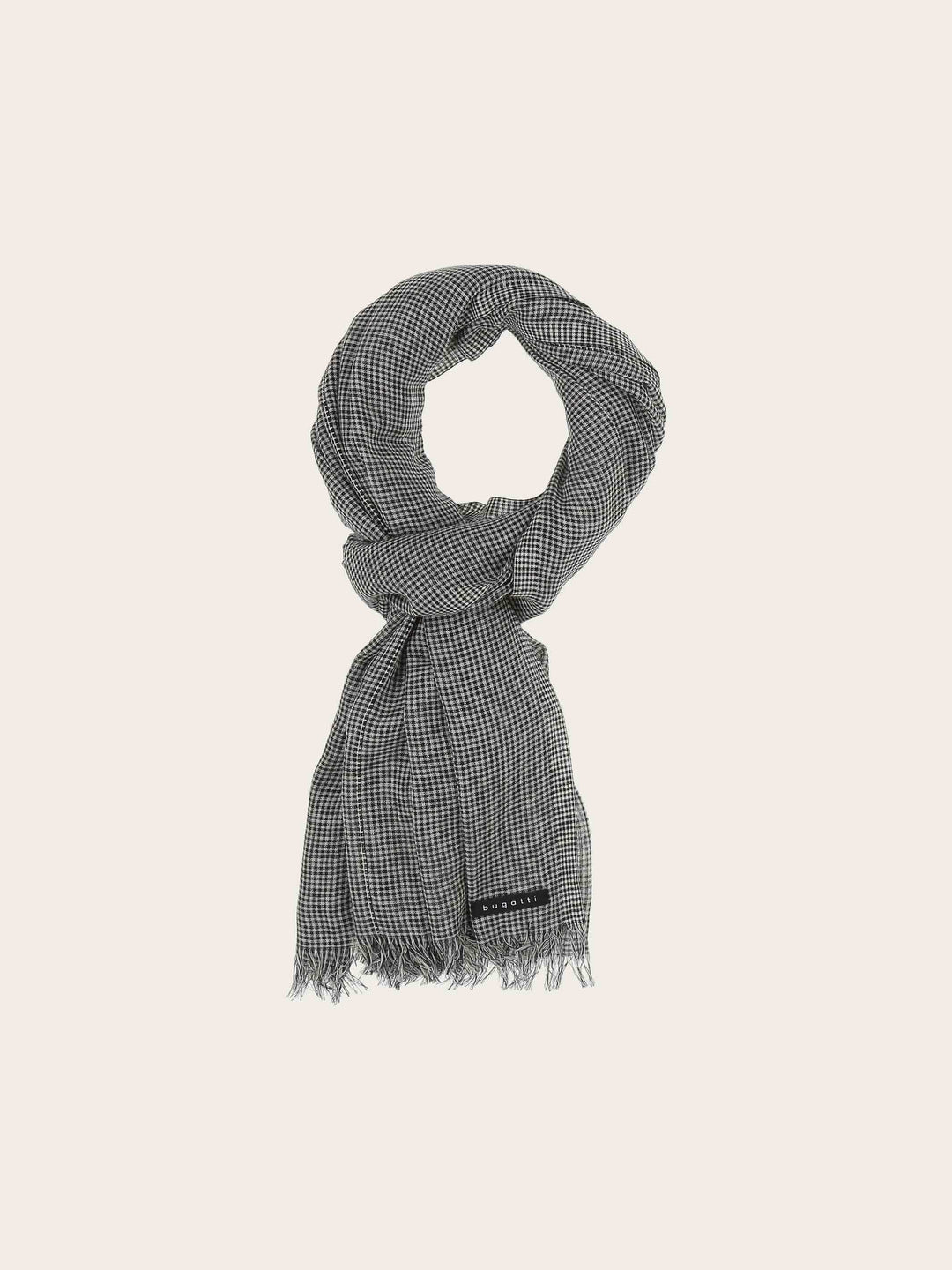 Sportliche bugatti Stola mit Boxkaro in Leinenmischung