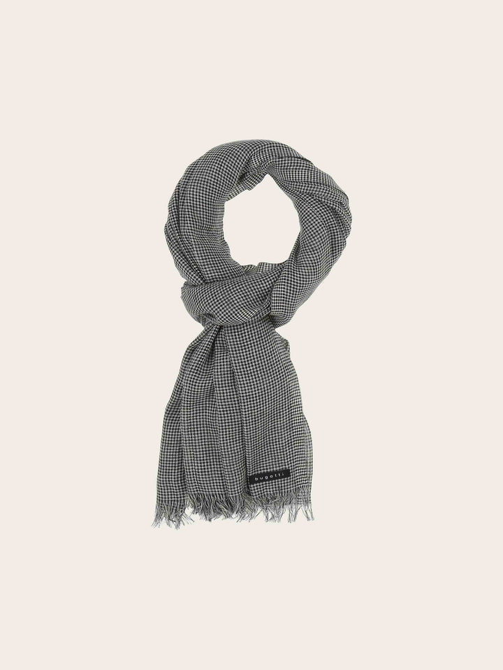 Sportliche bugatti Stola mit Boxkaro in Leinenmischung