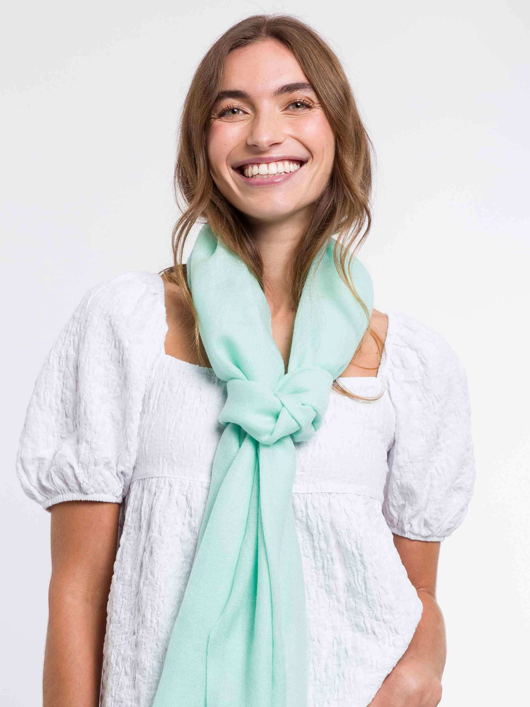 Einfarbige Pashmina aus reiner Wolle