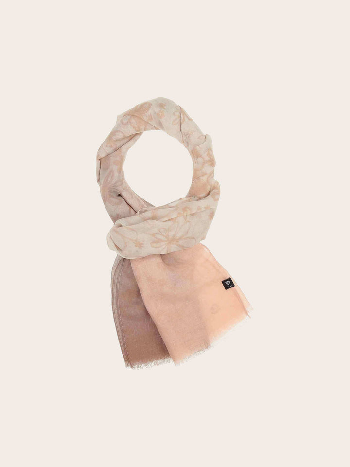 Schal mit Blümchen-Design und Farbverlauf