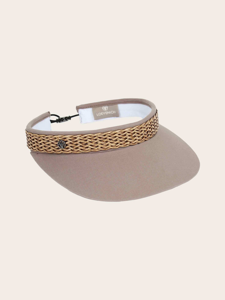 Loevenich Visor aus Baumwolle mit geflochtenem Kunstlederband