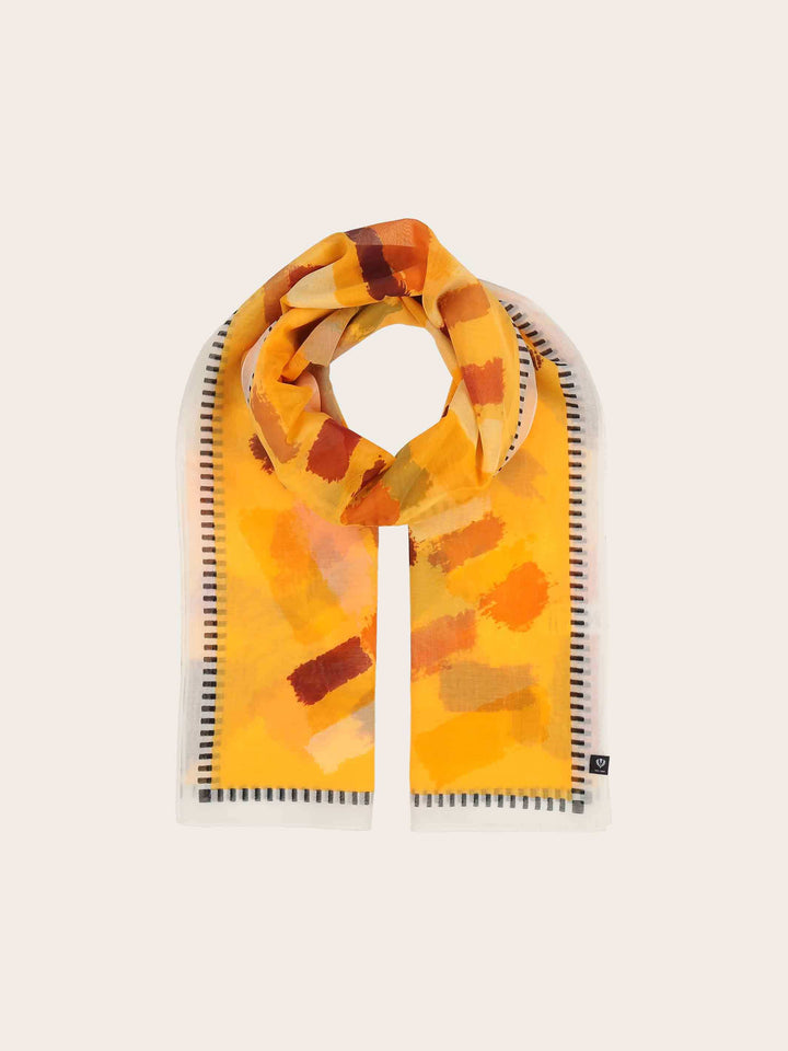 Stola mit Streifen-Design in Seidenmischung