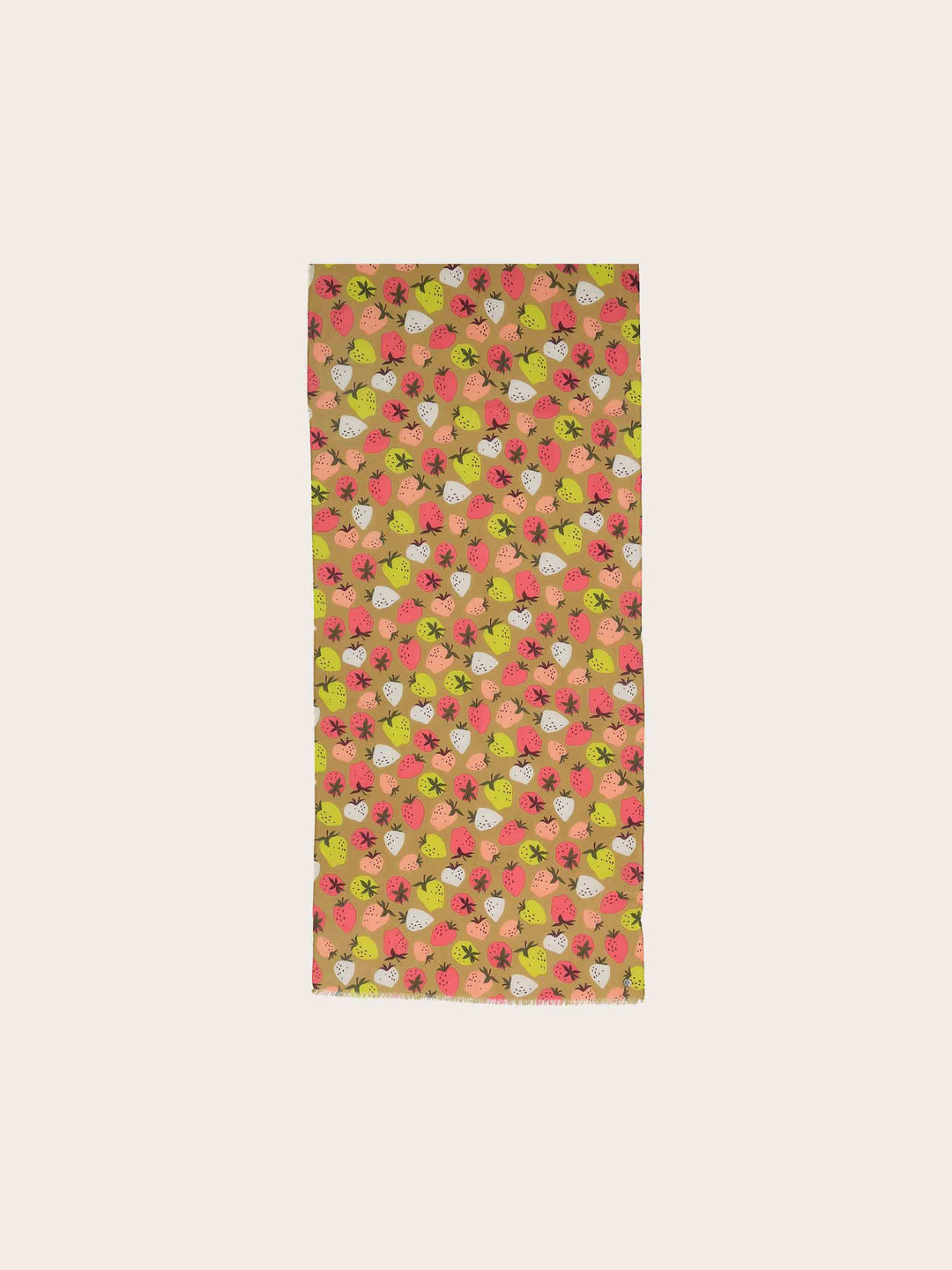 Baumwollschal mit Erdbeer-Print