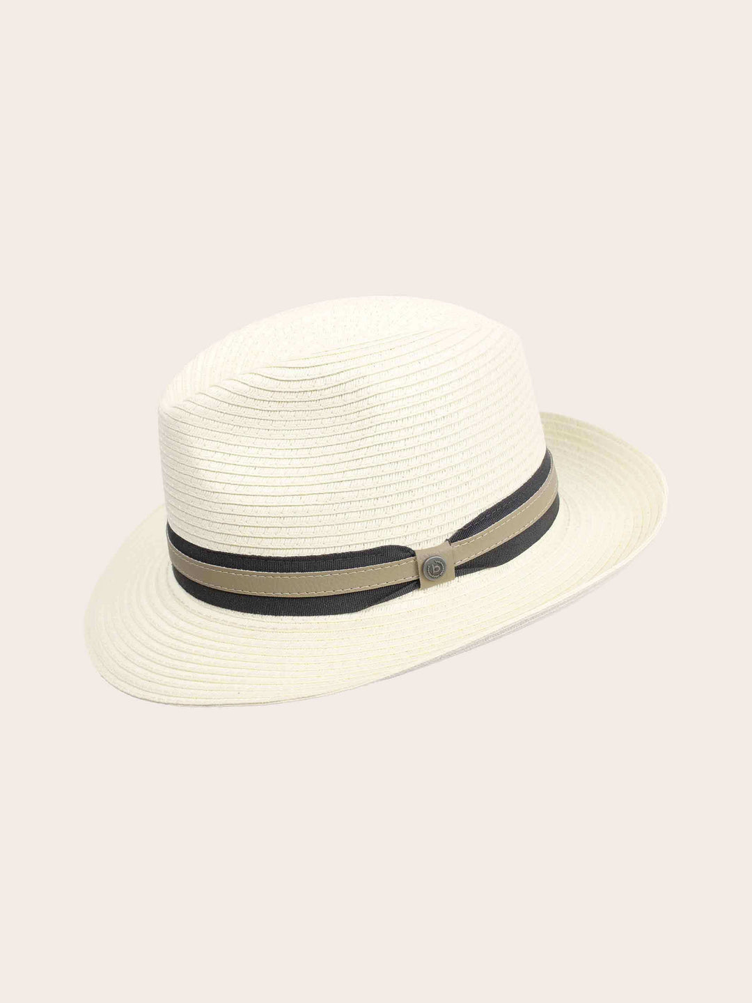 Einfarbiger bugatti Sommer-Fedora mit Leder-Hutband