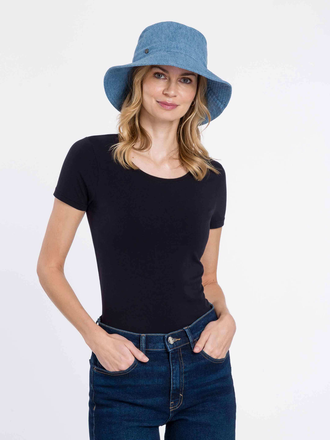 Loevenich Denim Bucket Hat aus Baumwollmaterial