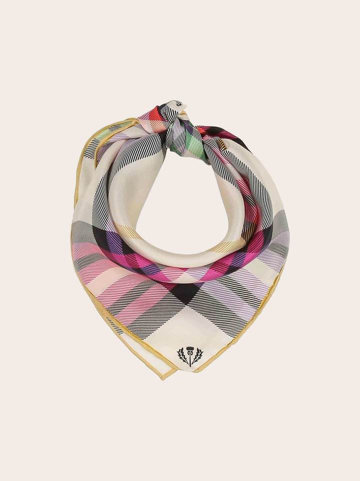 Nickituch mit FRAAS Plaid Karo aus reiner Seide