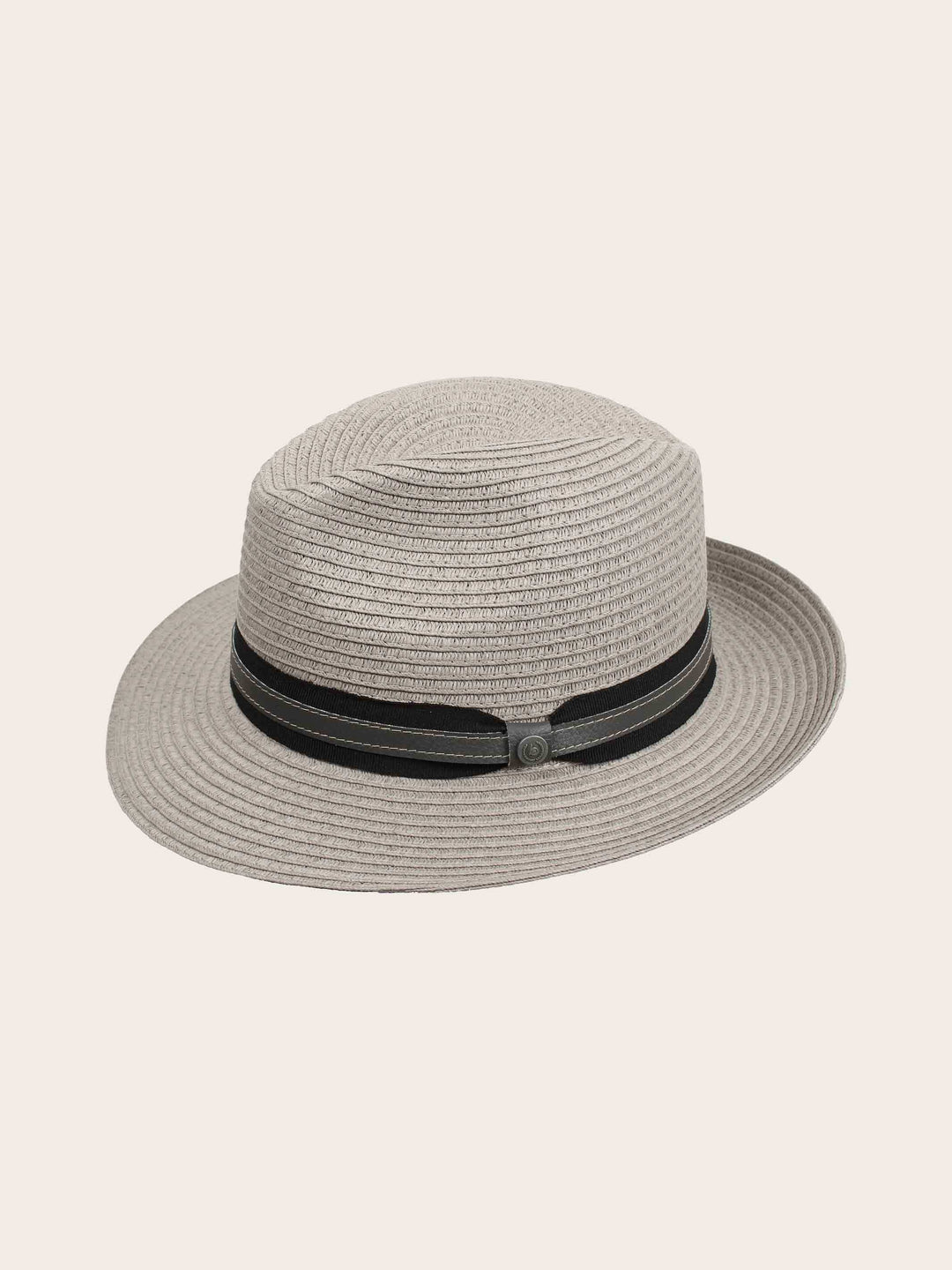 Einfarbiger bugatti Sommer-Fedora mit Leder-Hutband