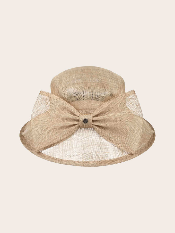 Eleganter Loevenich Matelot Hut mit großer Sinamay Schleife