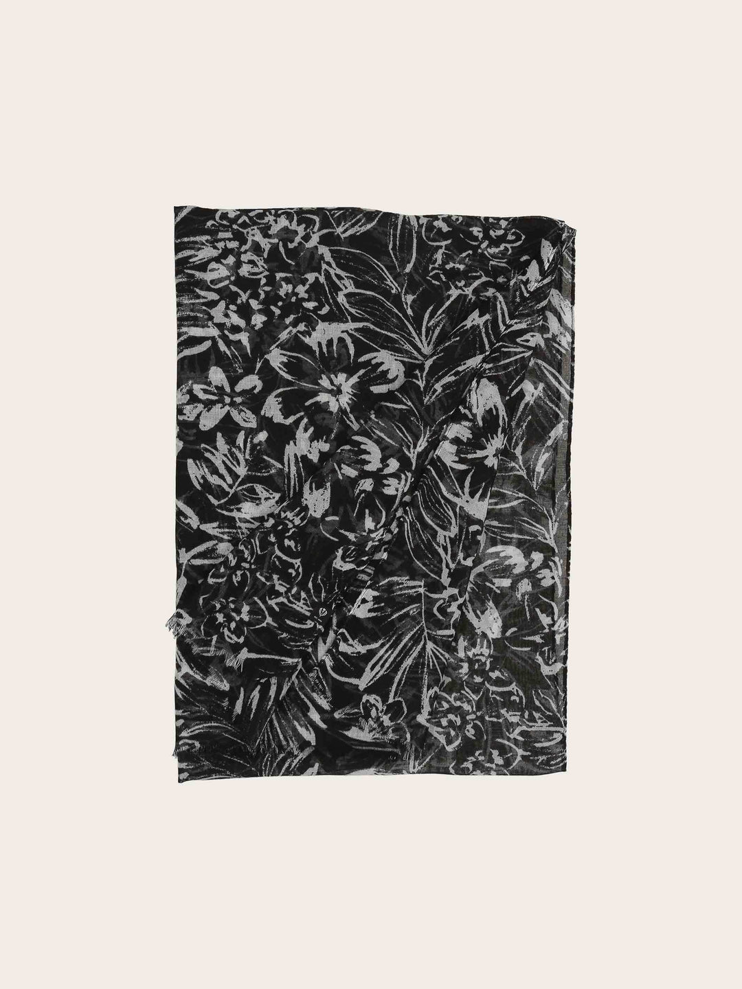 Sustainability Collection - Eleganter Schal mit tropischem Blumen-Design