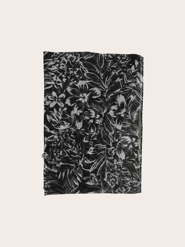 Sustainability Collection - Eleganter Schal mit tropischem Blumen-Design