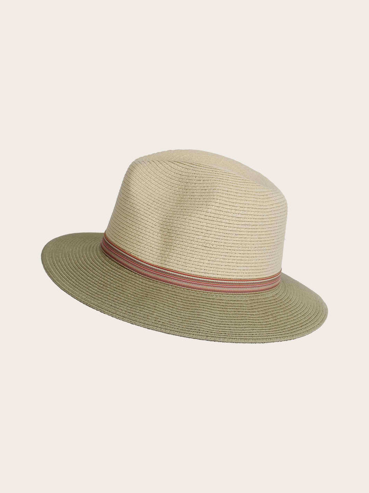 Loevenich Fedora aus Papier mit andersfarbiger Krempe