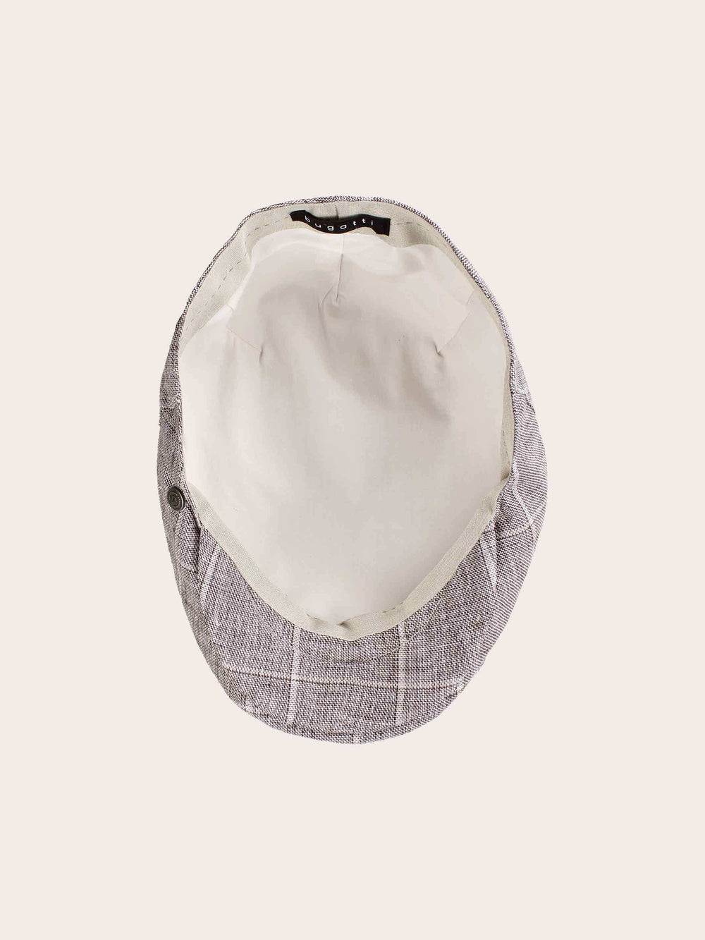 Karierte bugatti Schirmmütze in Leinenmischung
