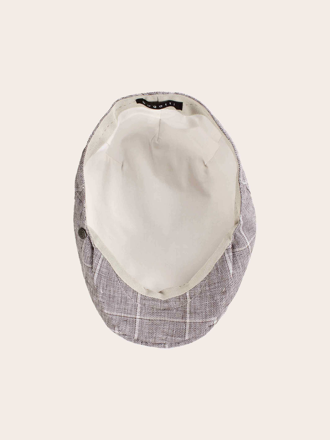 Karierte bugatti Schirmmütze in Leinenmischung